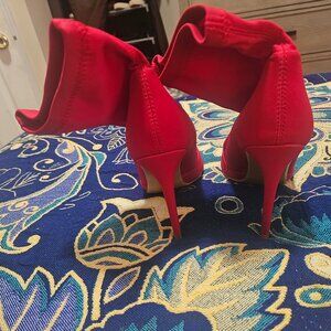 EGO Hot Red Stiletto Ankle Boots | US Size 9